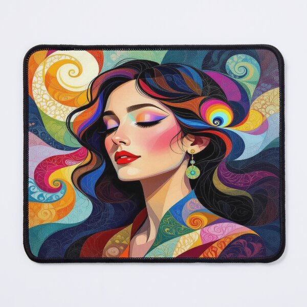 Item preview, Abstract Portrait of a Dreamer – Complicated & Dreamy, where Colors meet Thoughts designed and sold by FotoworldEdel.