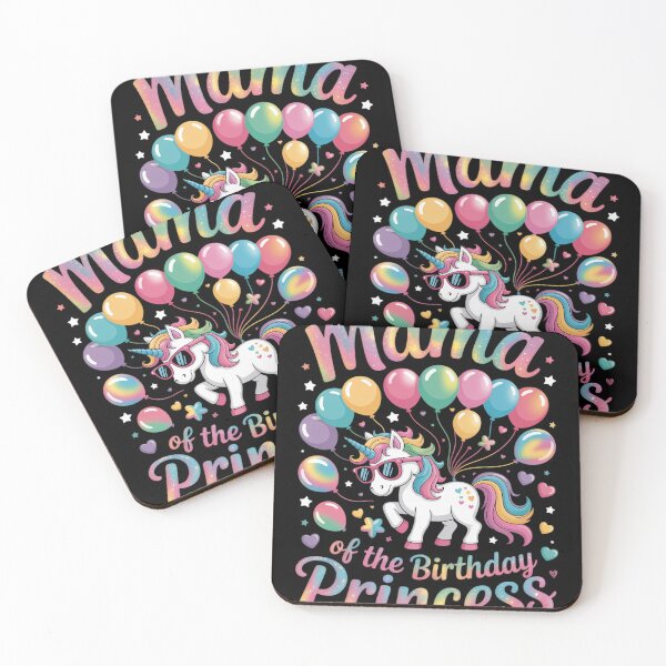 Item preview, Mama of the Birthday Princess Girl Flossing Unicorn Mom designed and sold by GGrizeldaRivas.