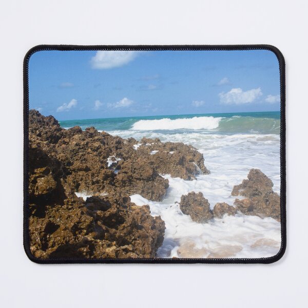 Item preview, turbulent waves crashing against the rocks on the beach 5 designed and sold by felipequeiroz.