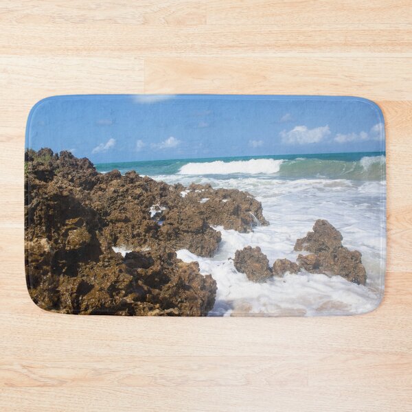 Item preview, turbulent waves crashing against the rocks on the beach 5 designed and sold by felipequeiroz.