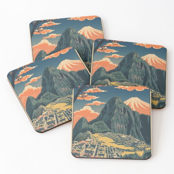 Item preview, Machu Picchu and Mount Fuji – Japanese Ukiyo-e Woodblock Landscape designed and sold by Vandy Fullam.