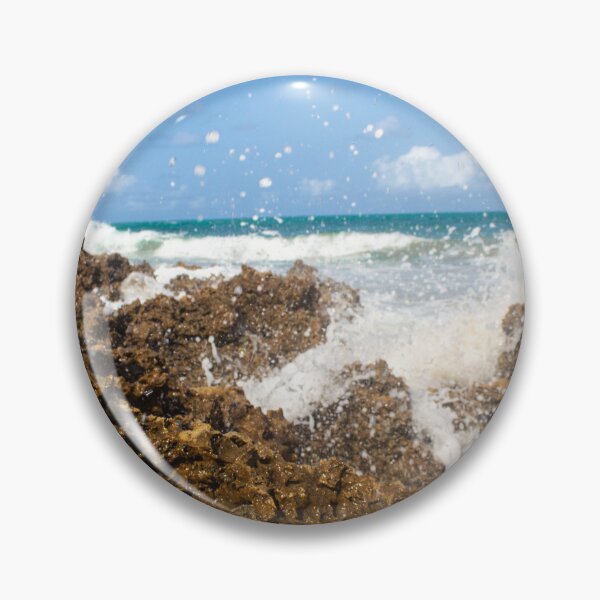 Item preview, turbulent waves crashing against the rocks on the beach 6 designed and sold by felipequeiroz.