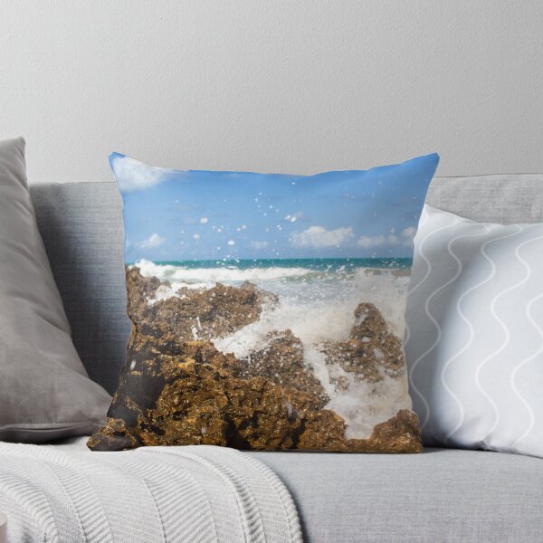 Item preview, turbulent waves crashing against the rocks on the beach 6 designed and sold by felipequeiroz.
