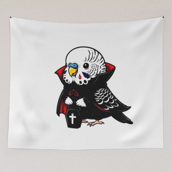 Item preview, Halloween Budgie. Funny Spooky Budgie designed and sold by Obinne.