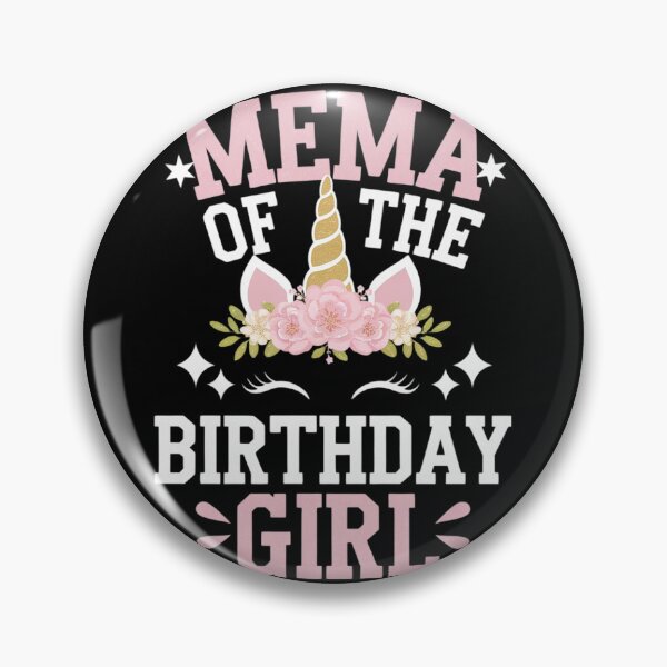 Item preview, Mema Of The Birthday Girl Unicorn Flower Grandma designed and sold by GGrizeldaRivas.