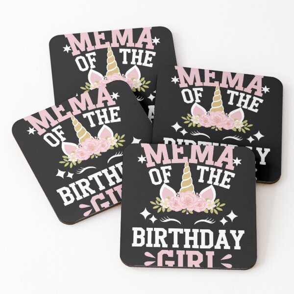 Item preview, Mema Of The Birthday Girl Unicorn Flower Grandma designed and sold by GGrizeldaRivas.
