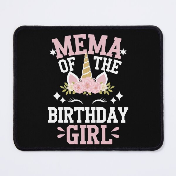 Item preview, Mema Of The Birthday Girl Unicorn Flower Grandma designed and sold by GGrizeldaRivas.