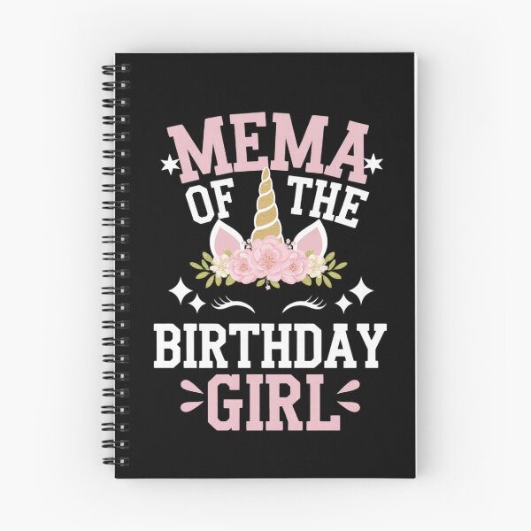 Item preview, Mema Of The Birthday Girl Unicorn Flower Grandma designed and sold by GGrizeldaRivas.