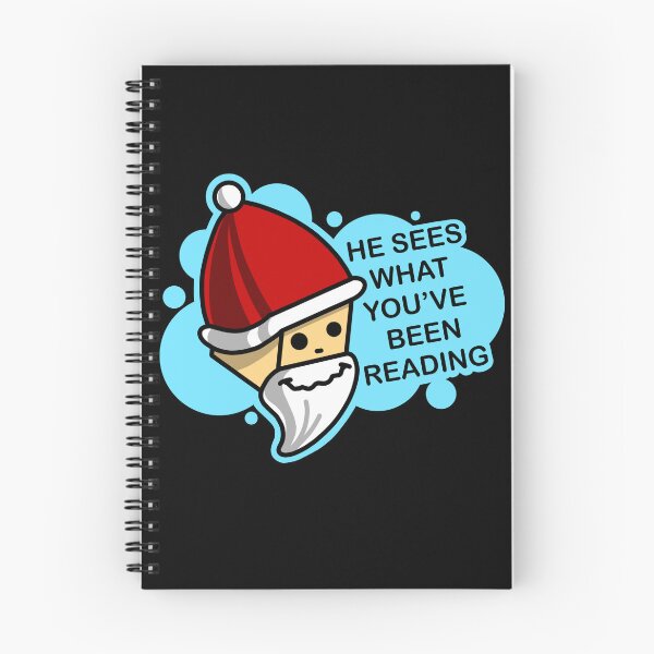 Item preview, Funny Santa Head He Sees What You’ve Been Reading designed and sold by Urszula Żydek.