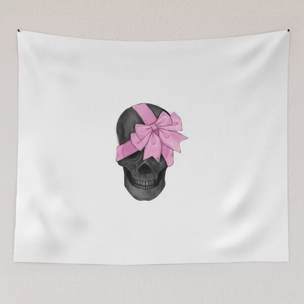 Item preview, Skull Tied With A Pink Ribbon designed and sold by ValinesAllison.