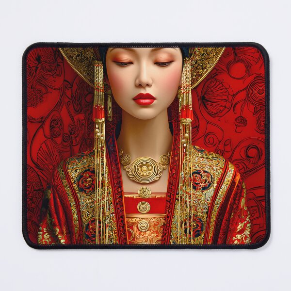 Item preview, Graceful Elegance in Rich Red Traditional Garb designed and sold by Artessie.