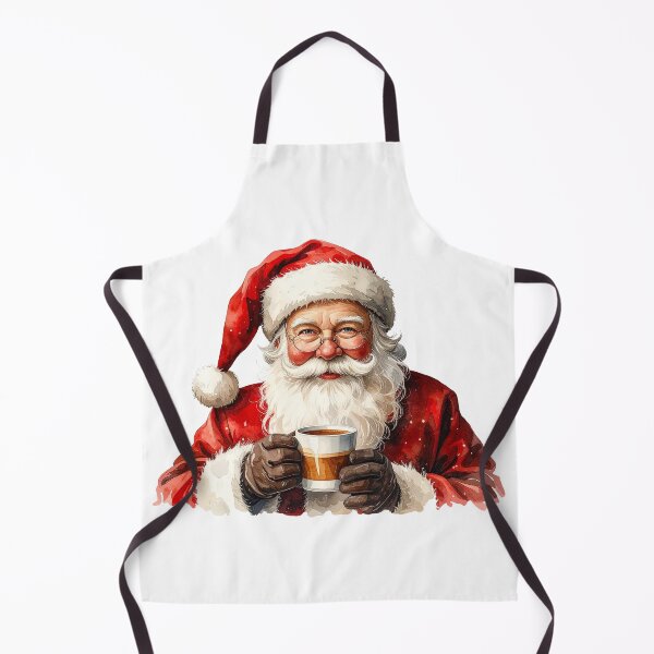 Item preview, Watercolor Santa with Coffee – Cozy Christmas Art designed and sold by Litely.
