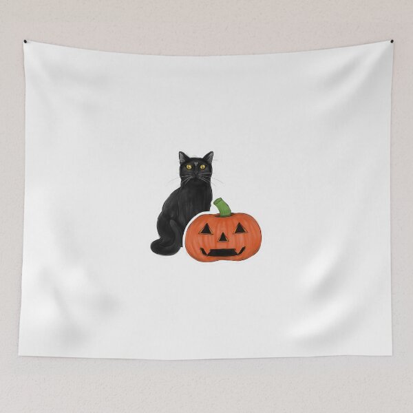 Item preview, Vampire Carved Halloween Pumpkin With A Black Cat  designed and sold by ValinesAllison.
