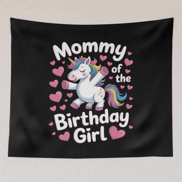 Item preview, Mommy of the Birthday Girl Flossing Unicorn Mom Mommy  designed and sold by GGrizeldaRivas.