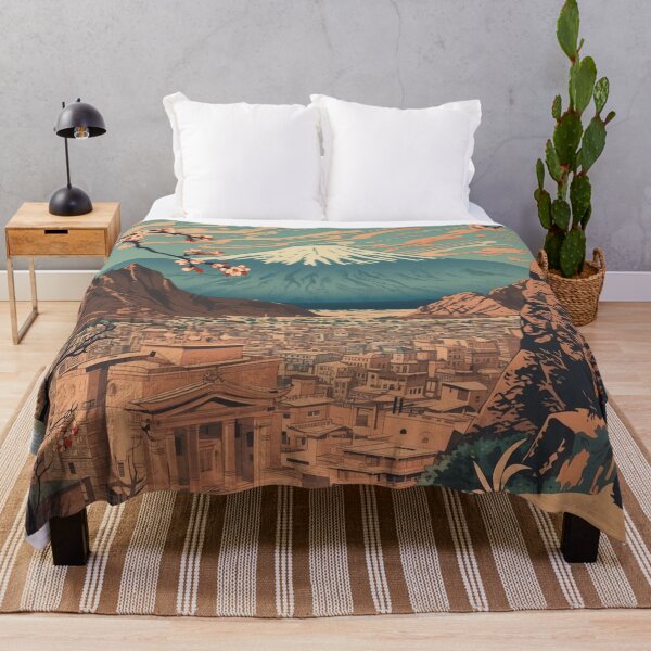 Item preview, Petra and Mount Fuji – Japanese Ukiyo-e Woodblock Landscape designed and sold by Vandy Fullam.