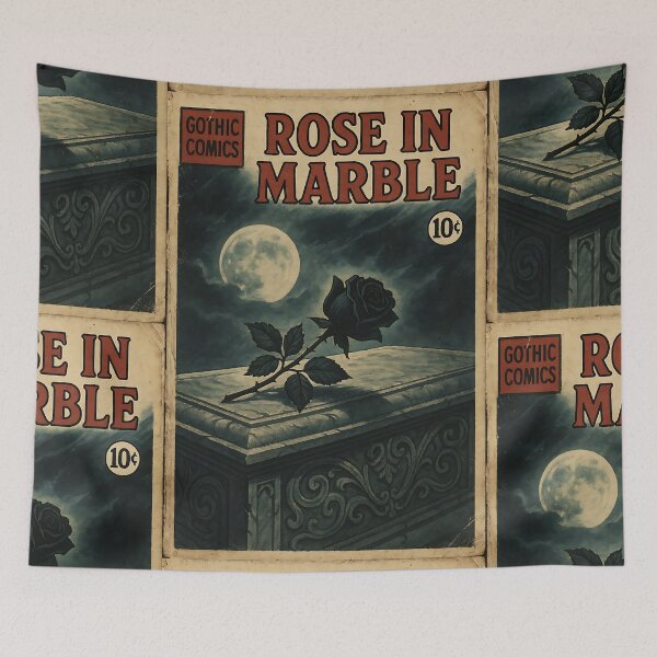 Item preview, Romantic Goth: Rose in Marble designed and sold by bapupa.