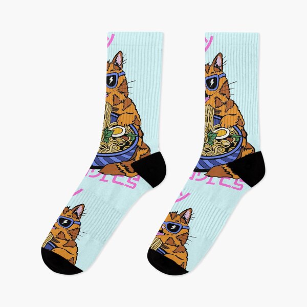 Item preview, Ramen Noodle cat with Japan-stylized typography  designed and sold by MinkkiDraws.