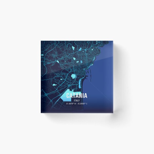 Item preview, Catania Midnight City Map designed and sold by HomeLivingCo.
