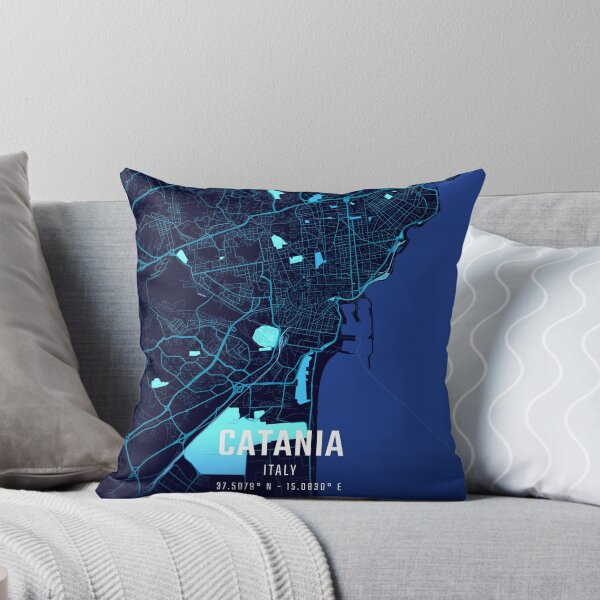 Item preview, Catania Midnight City Map designed and sold by HomeLivingCo.