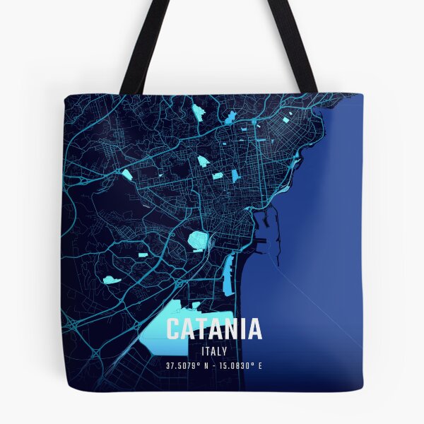 Item preview, Catania Midnight City Map designed and sold by HomeLivingCo.
