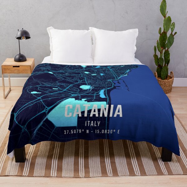 Item preview, Catania Midnight City Map designed and sold by HomeLivingCo.