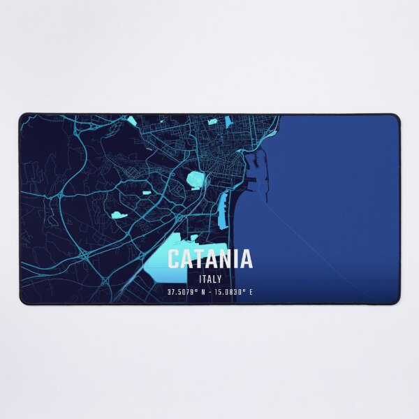 Item preview, Catania Midnight City Map designed and sold by HomeLivingCo.