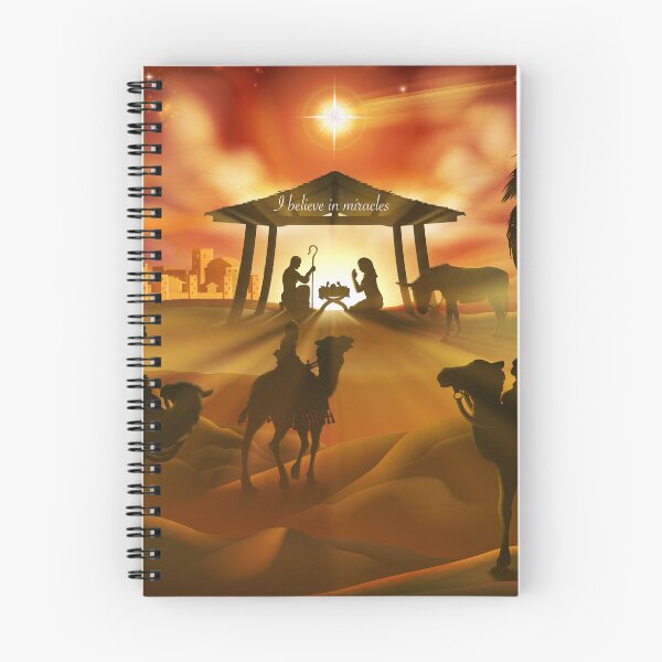 Item preview, I believe in Miracles — Christmas  Nativity Orange effect designed and sold by Imemewell.
