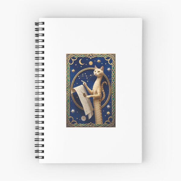 Item preview, Cream Cat Astrolabe Medieval Astronomy Art designed and sold by PictorialWhimsy.