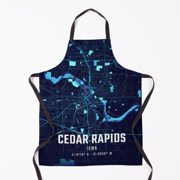 Item preview, Cedar Rapids Midnight City Map designed and sold by HomeLivingCo.