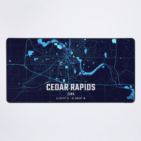 Item preview, Cedar Rapids Midnight City Map designed and sold by HomeLivingCo.
