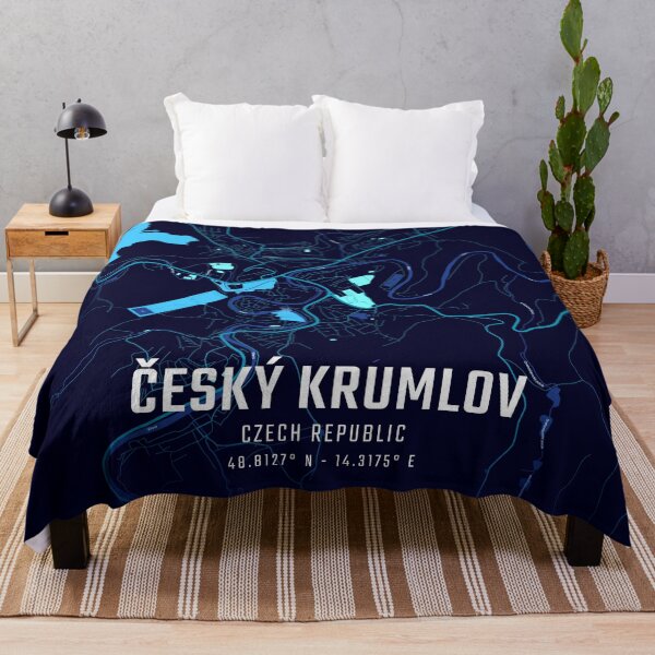 Item preview, Český Krumlov Midnight City Map designed and sold by HomeLivingCo.