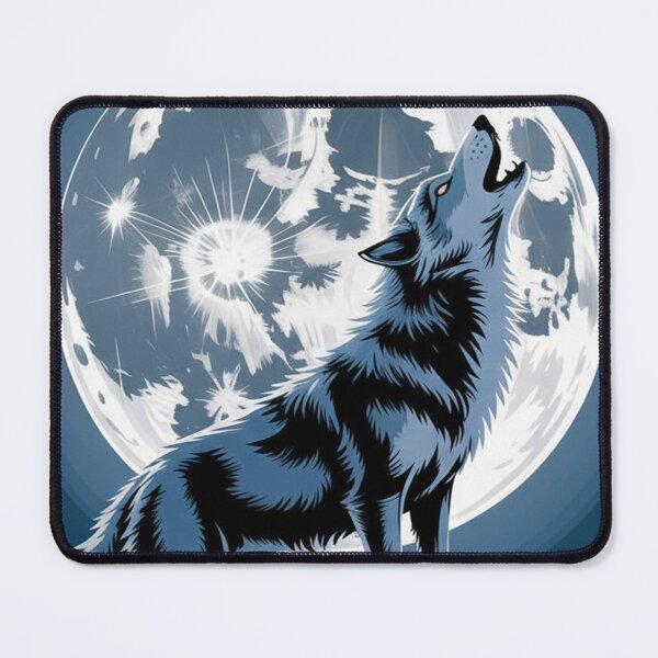 Item preview, (Wolf Howling on a Rock under a Luminous Full Moon Design | Digital Wolf and Moon Art) designed and sold by thechoice1.