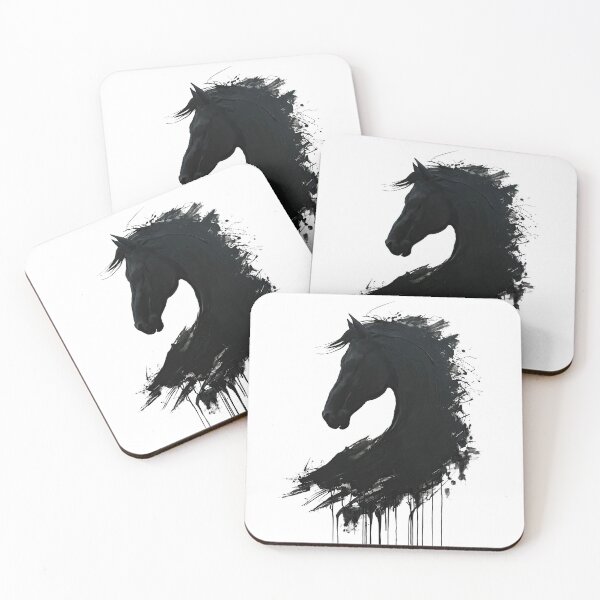 Item preview, Bold Black Horse Expressionist Silhouette designed and sold by caracatita75.