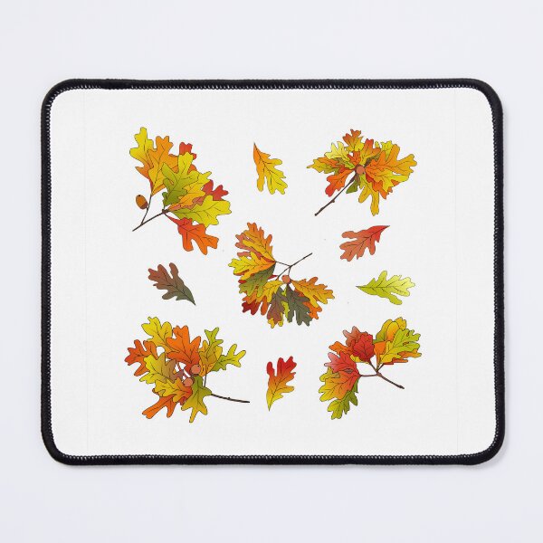 Item preview, Cartoon Oak Leaves Drift on White designed and sold by Art in My Loft.