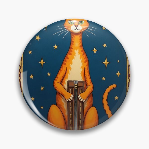 Item preview, Orange Tabby Cat Playing Organ Medieval Art designed and sold by PictorialWhimsy.