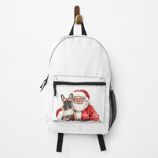 Item preview, Watercolor Santa with Bulldog – Festive Christmas Art designed and sold by Litely.
