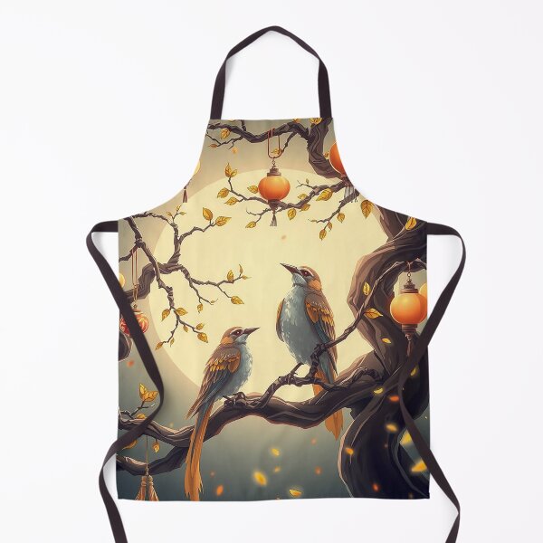 Item preview, Moonlit Songbirds – Fantasy Birds Under Lantern Trees designed and sold by ajengsusan.