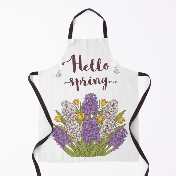 Item preview, Hello Spring Floral Botanical Hyacinth Crocus Cheerful Art designed and sold by anandsiva2703.