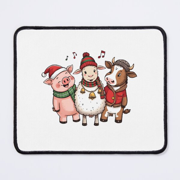 Item preview, Farm Friends Christmas Carolers - Adorable Holiday Graphic designed and sold by StellasRealm.