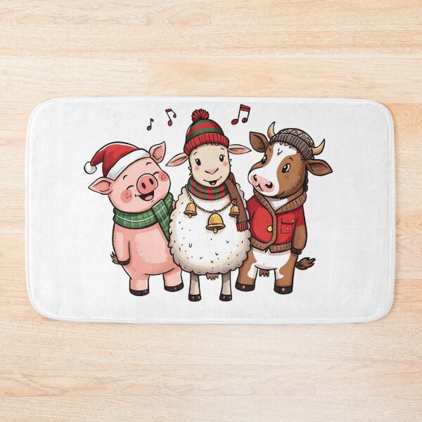 Item preview, Farm Friends Christmas Carolers - Adorable Holiday Graphic designed and sold by StellasRealm.