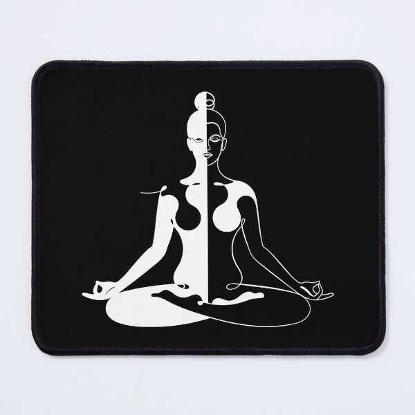 Item preview, White Aesthetic Lotus Pose – Padmasana – Shadow Art designed and sold by altandesign.