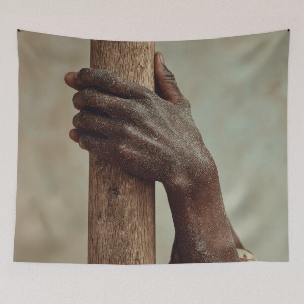 Item preview, Hand gripping a wooden pole tightly designed and sold by anytka.