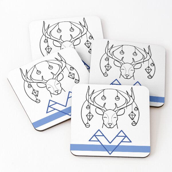 Item preview, Minimalist Christmas Deer Art | Geometric Ornaments & Modern Holiday Design designed and sold by Taanva.