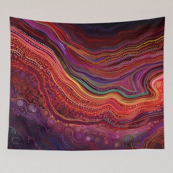 Item preview, Aboriginal Inspired Dot Art - Lava Smash designed and sold by GrinGalore.