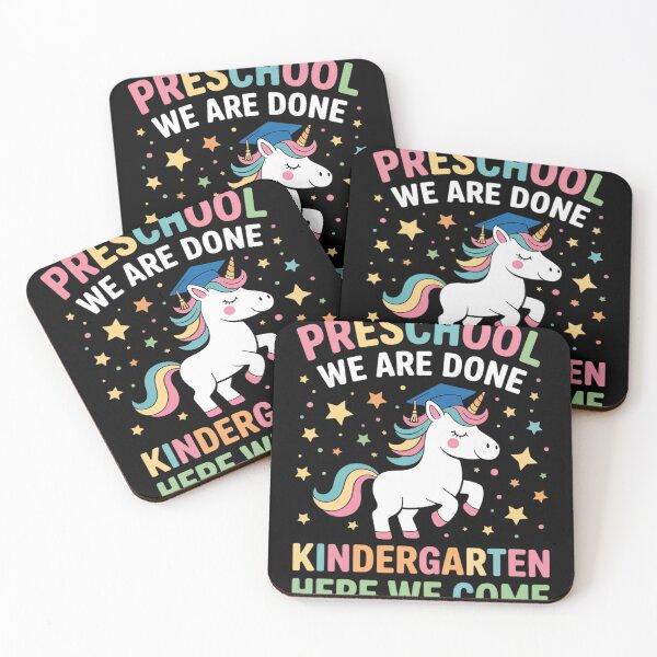 Item preview, Preschool We Are Done Kindergarten Here We Come Unicorn Girl designed and sold by GGrizeldaRivas.