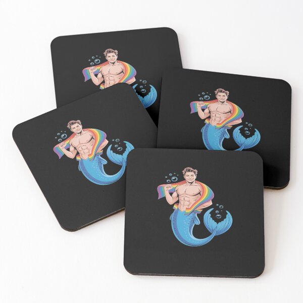 Item preview, LGBT Gay Merman Mermen LGBTQ Pride Flag Parade Equality designed and sold by AmparoBoyle.