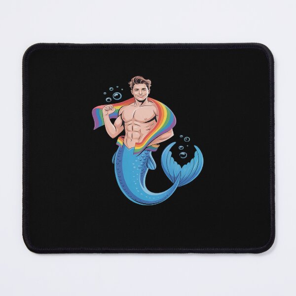 Item preview, LGBT Gay Merman Mermen LGBTQ Pride Flag Parade Equality designed and sold by AmparoBoyle.