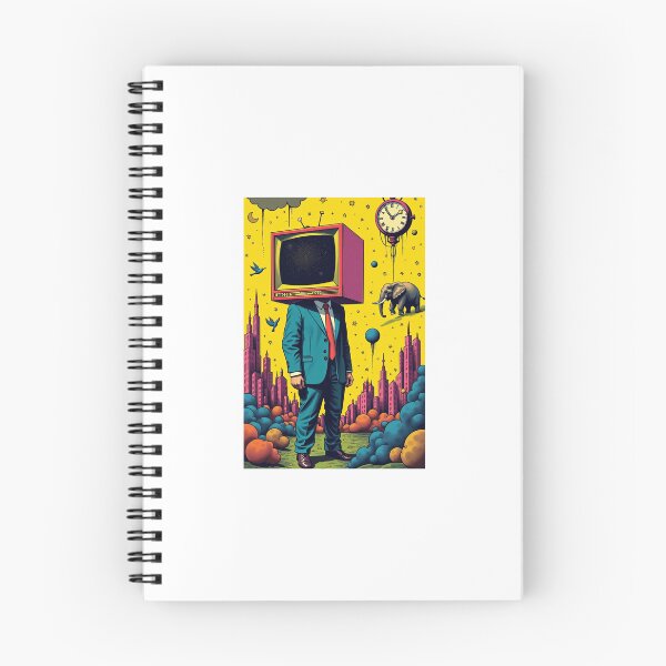 Item preview, TV Head Businessperson in Surreal Landscape designed and sold by PictorialWhimsy.