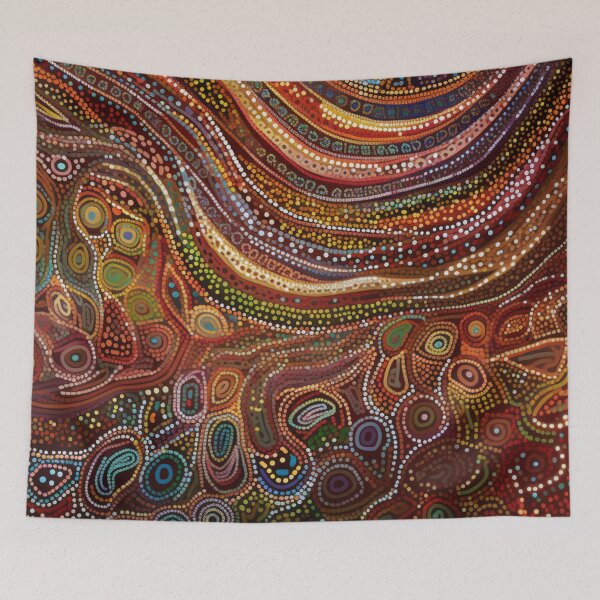 Item preview, Aboriginal Inspired Dot Art - Earth Corrosion designed and sold by GrinGalore.