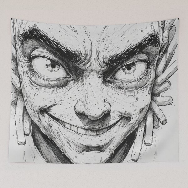 Item preview, Fry-Clown Grin: The Maniac with the Golden Crown designed and sold by YAM716.